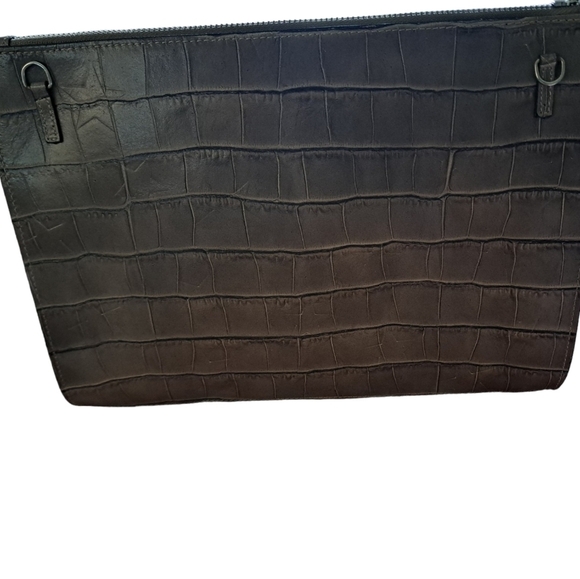 CLAUDIA FIRENZE Italy embossed Stars croc look leather chunky chain purse bag - Picture 7 of 16